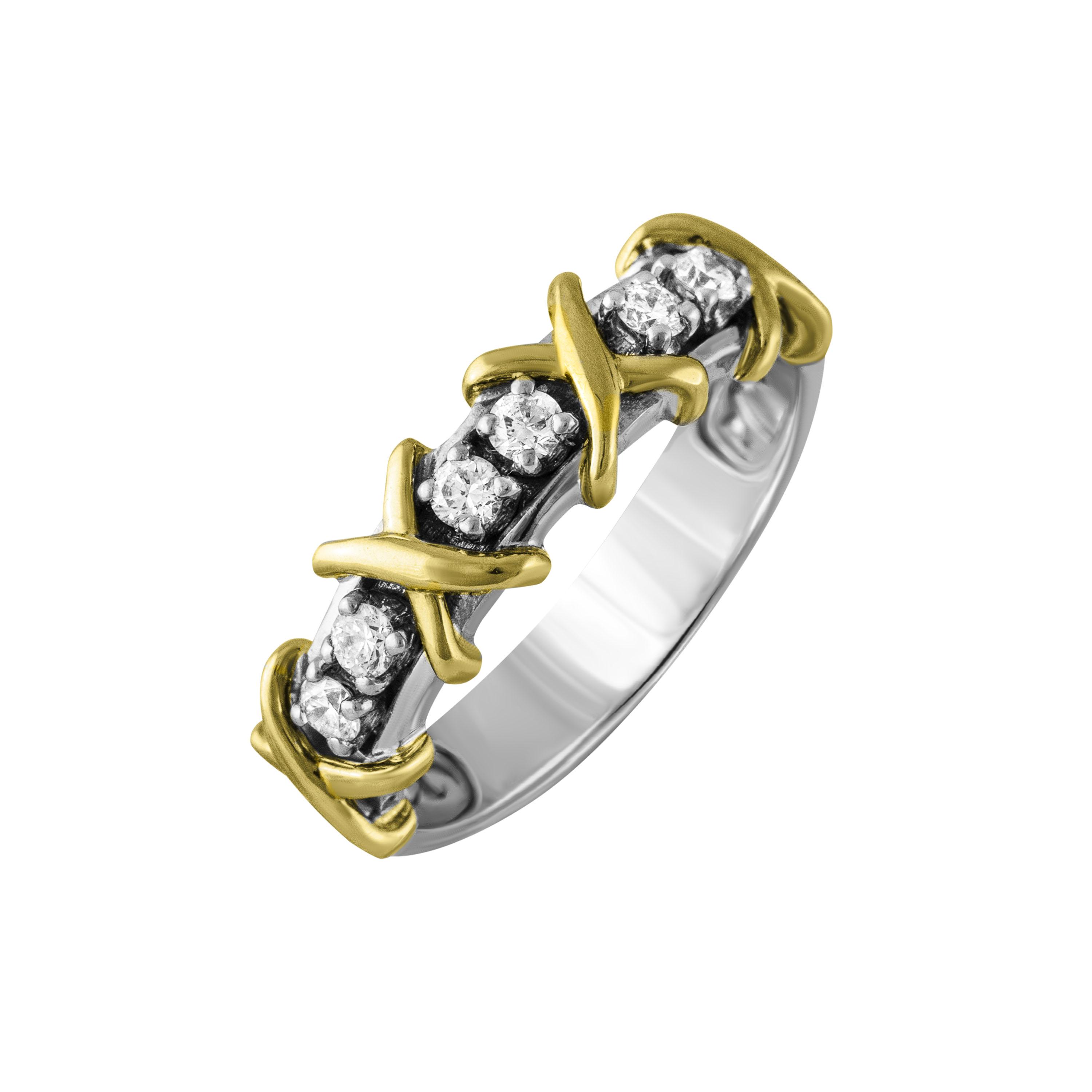 Золотое кольцо с бриллиантами 585 пробы 4.89 грамм