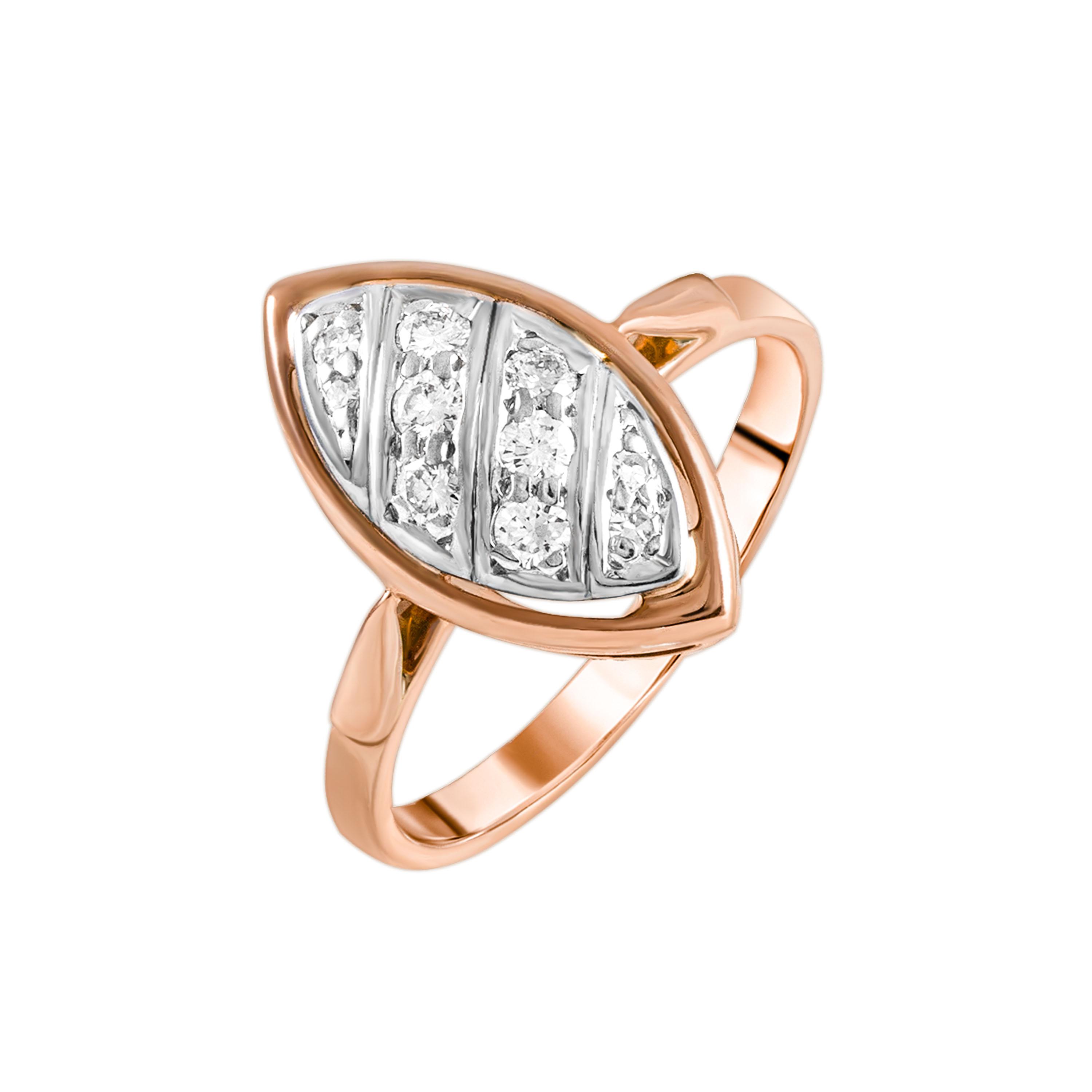 Золотое кольцо с бриллиантами 585 пробы 3.04 грамм
