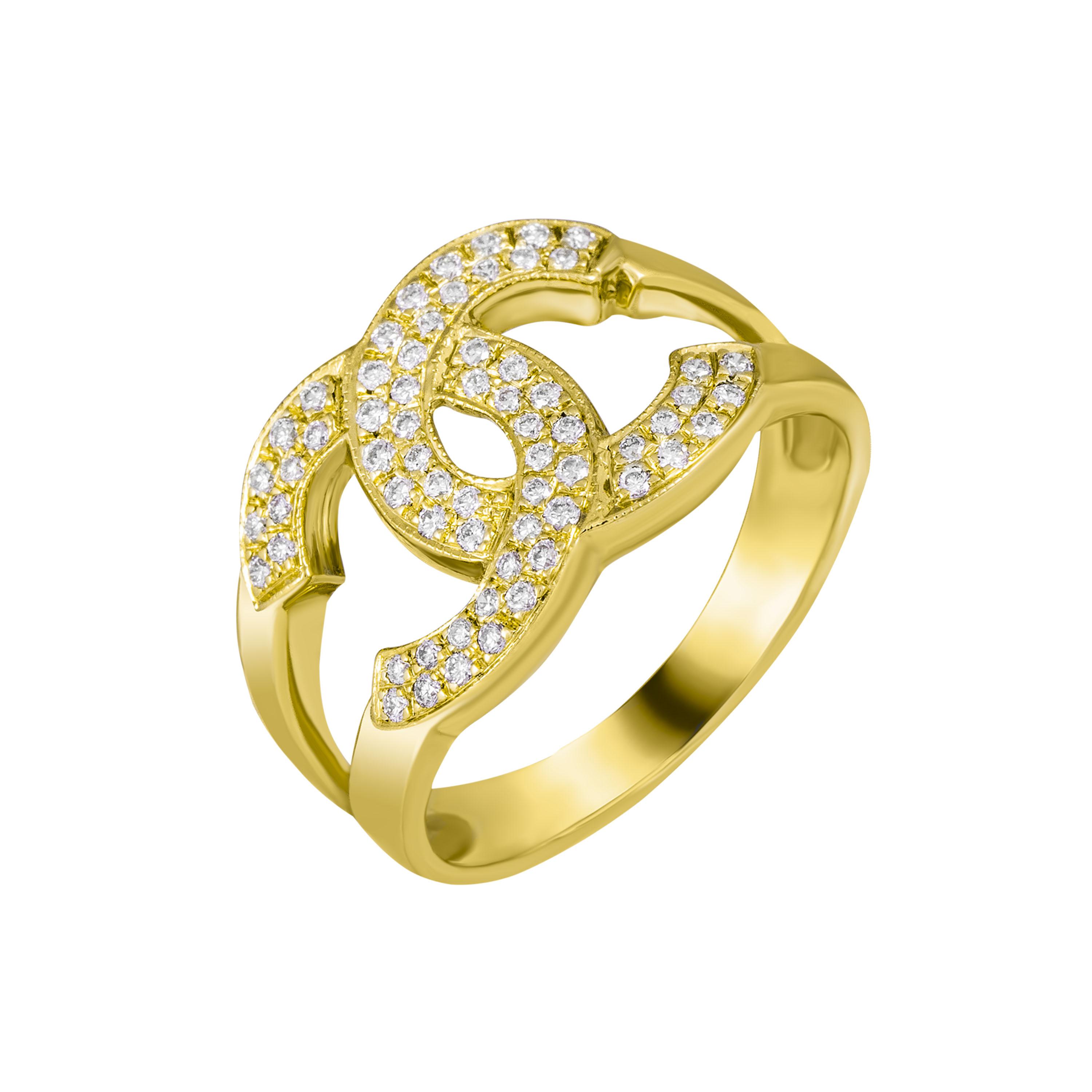 Золотое кольцо с бриллиантами 750 пробы 4.77 грамм
