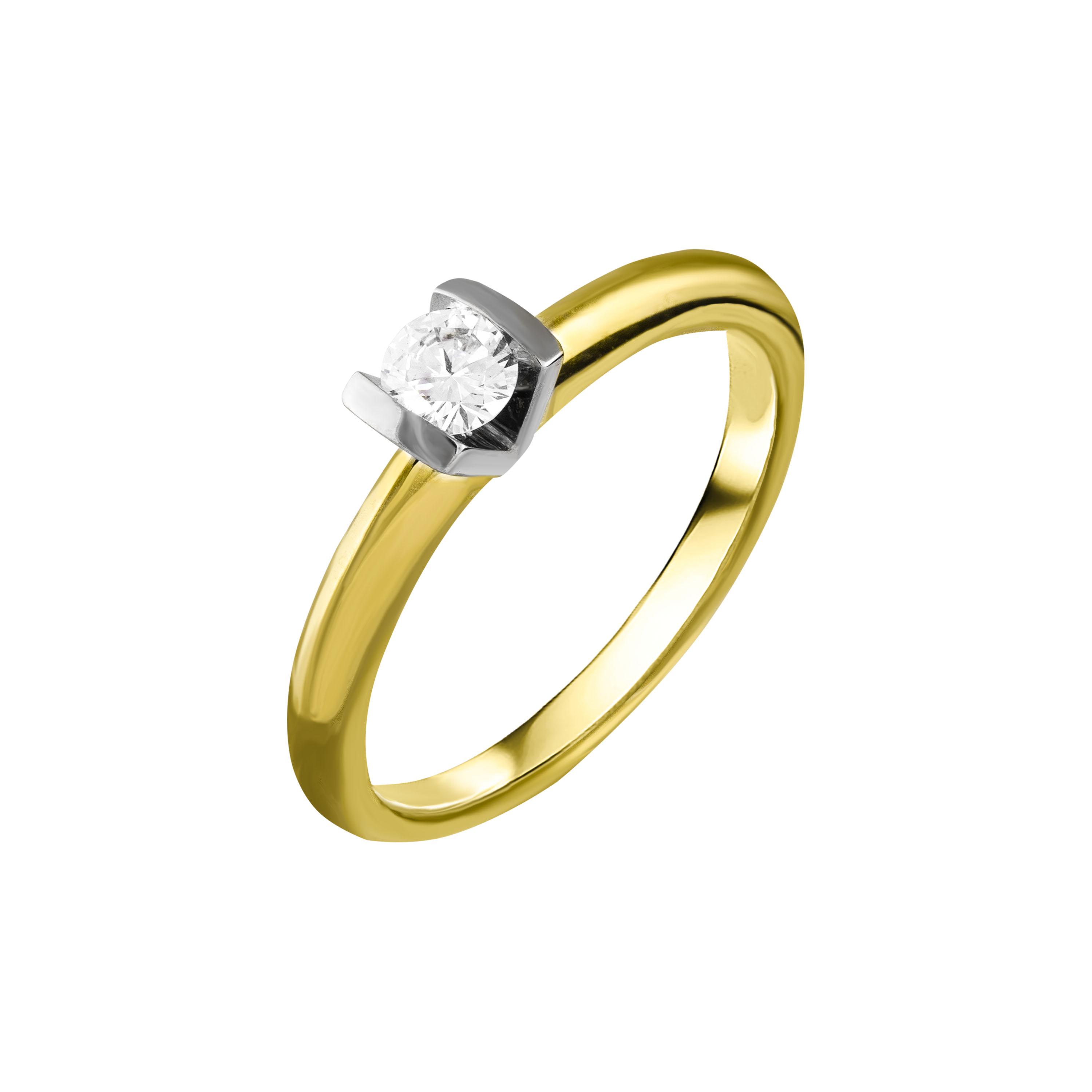Золотое кольцо с бриллиантом 585 пробы 3.83 грамм